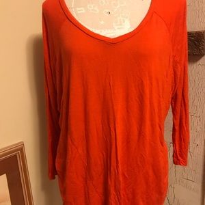 Stylus 3/4 sleeve orange shirt 🍊